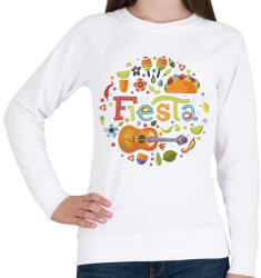 printfashion Fiesta -Mexico - Női pulóver - Fehér (4125782)