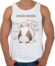 printfashion Patkány anatómia - Férfi atléta - Fehér (12745154)