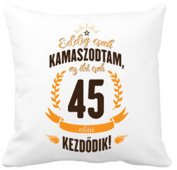 printfashion kamasz-45-brown-orange - Párnahuzat, Díszpárnahuzat - Fehér (602306)