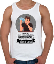 printfashion Hűzz 10 lapot - Férfi atléta - Fehér (14940183)