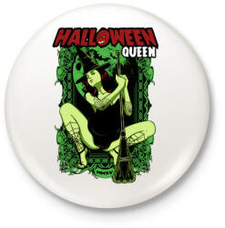 printfashion Halloween királynő - Kitűző, hűtőmágnes - Fehér (3074423)