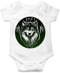 printfashion zöld farkas - Baba Body - Fehér (13285886)