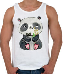 printfashion Cute Panda boy - Férfi atléta - Fehér (1258168)