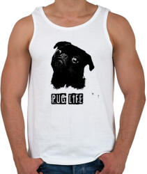 printfashion pug life2 - Férfi atléta - Fehér (1656372)