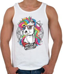 printfashion Hipszter unikornis - Férfi atléta - Fehér (3632481)