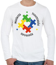 printfashion Megértés, tudatosság, elfogadás - Férfi hosszú ujjú póló - Fehér (13247748)
