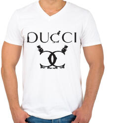 printfashion ducci. b - Férfi V-nyakú póló - Fehér (14925733)