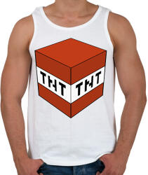 printfashion Minecraft TNT - Férfi atléta - Fehér (2320070)