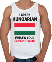 printfashion Magyar szupererő - Férfi atléta - Fehér (1853745)