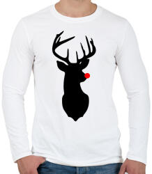 printfashion Minimal Rudolf - Férfi hosszú ujjú póló - Fehér (1098798)