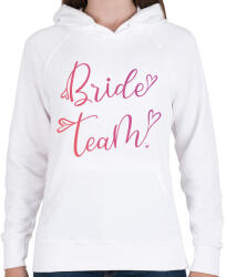 printfashion Bride Team - Lánybúcsú alakulat - Női kapucnis pulóver - Fehér (13193249)