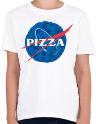 printfashion Pizza - Gyerek póló - Fehér (5194056)