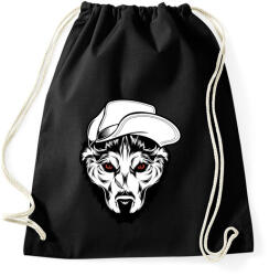 printfashion Kalapos farkas - Sportzsák, Tornazsák - Fekete (132525)