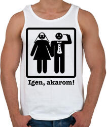 printfashion Igen, akarom! - Férfi atléta - Fehér (2616542)