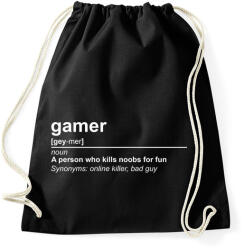 printfashion gamer - Sportzsák, Tornazsák - Fekete (4318727)