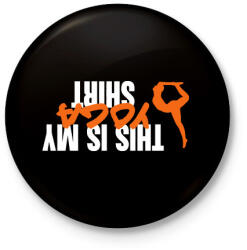 printfashion Ez a jóga pólóm - Kitűző, hűtőmágnes - Fekete (3100724)