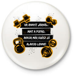 printfashion Egész jó alakod lenne - Kitűző, hűtőmágnes - Fehér (3659376)