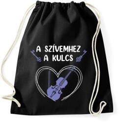 printfashion A szívemhez a kulcs - Hegedű - Sportzsák, Tornazsák - Fekete (7641035)