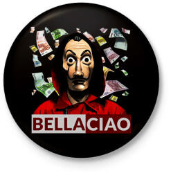 printfashion Bella Ciao - Kitűző, hűtőmágnes - Fekete (14783396)