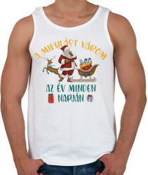 printfashion A mikulást várom - Férfi atléta - Fehér (9621442)