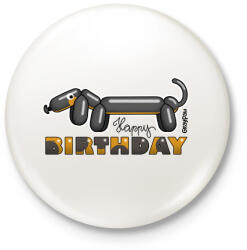 printfashion Lufitacskó Happy birthday felirattal - Kitűző, hűtőmágnes - Fehér (13418831)