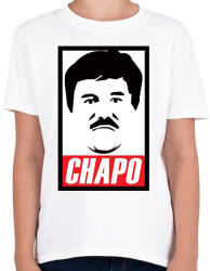 printfashion El Chapo - Gyerek póló - Fehér (2862322)