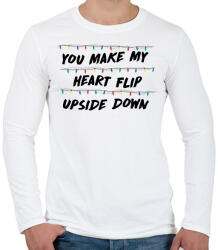 printfashion Upside down heart - Férfi hosszú ujjú póló - Fehér (11697106)