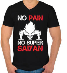 printfashion nopain - Férfi V-nyakú póló - Fekete (908027)