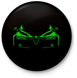 printfashion Alfa Romeo 159 zöld - Kitűző, hűtőmágnes - Fekete (13029761)