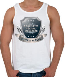 printfashion A tökéletes férfiak január - Férfi atléta - Fehér (6052636)