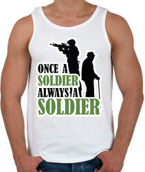 printfashion Once a soldier - Férfi atléta - Fehér (7699924)