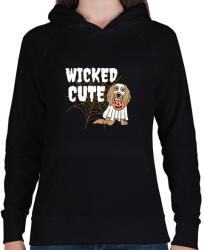 printfashion Wicked cute - Női kapucnis pulóver - Fekete (14657502)