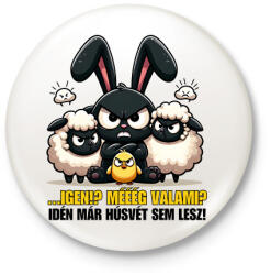 printfashion Igen? Mééég valami? Idén már húsvét sem lesz? - Kitűző, hűtőmágnes - Fehér (15702258)