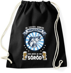 printfashion Ne zavarj horgászat közben, csak ha van söröd - Sportzsák, Tornazsák - Fekete (2605775)