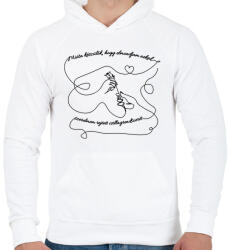printfashion Radnóti Miklós - Tétova óda - Férfi kapucnis pulóver - Fehér (11728757)