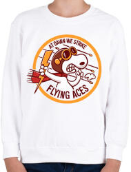 printfashion Snoopy pilóta - Gyerek pulóver - Fehér (2124110)