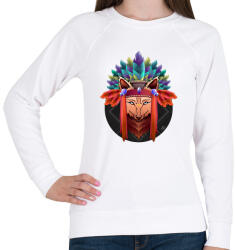 printfashion Indián róka - Női pulóver - Fehér (4219852)