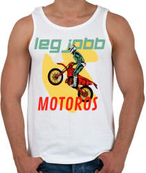 printfashion LEGJOBB MOTOROS - Férfi atléta - Fehér (4725311)