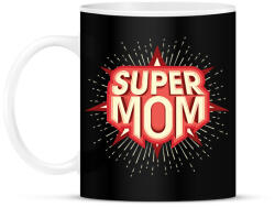 printfashion Super Mom - Bögre - Fekete (6673600)
