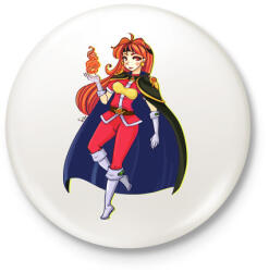 printfashion Slayer Lina - Kitűző, hűtőmágnes - Fehér (3082523)