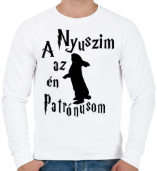 printfashion A Nyuszim az én Patrónusom - Férfi pulóver - Fehér (16498732)