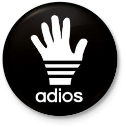 printfashion Adios - Kitűző, hűtőmágnes - Fekete (3095904)