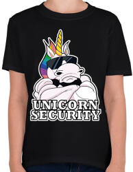 printfashion Unicorn security - Gyerek póló - Fekete (13950854)