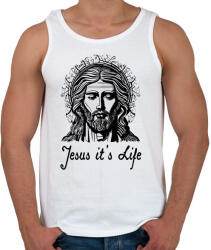 printfashion jesus its life - Férfi atléta - Fehér (15478473)