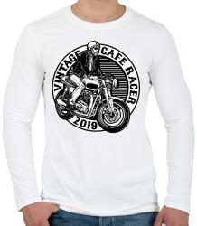 printfashion Cafe racer - Férfi hosszú ujjú póló - Fehér (4982551)