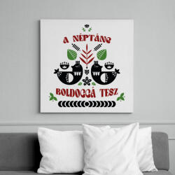 printfashion A néptánc boldoggá tesz - Vászonkép - Fehér (7421756)
