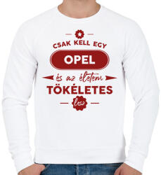 printfashion Csak kell egy Opel - Férfi pulóver - Fehér (7198045)
