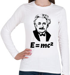 printfashion Einstein - Női hosszú ujjú póló - Fehér (10365993)