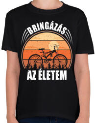 printfashion Bringázás az életem - Gyerek póló - Fekete (8517319)