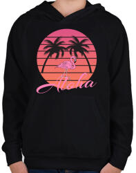 printfashion Aloha - Gyerek kapucnis pulóver - Fekete (4739633)